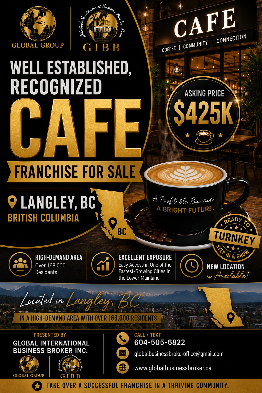 Well recognized Cafe for sale, Langley, BC